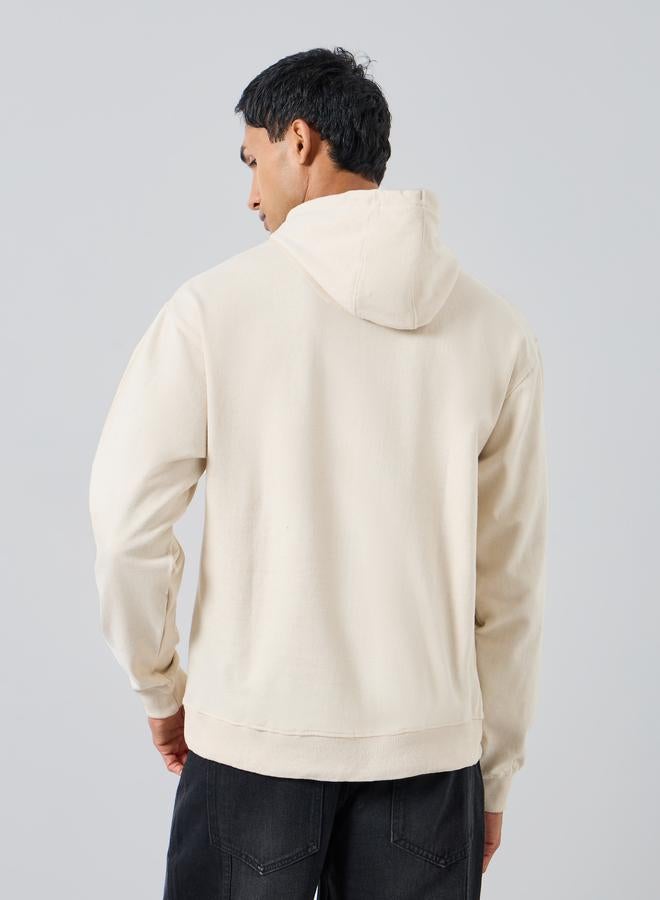 Styli Eco-Earth Relaxed Fit Slogan Print Fleece Hoodie - Image 4